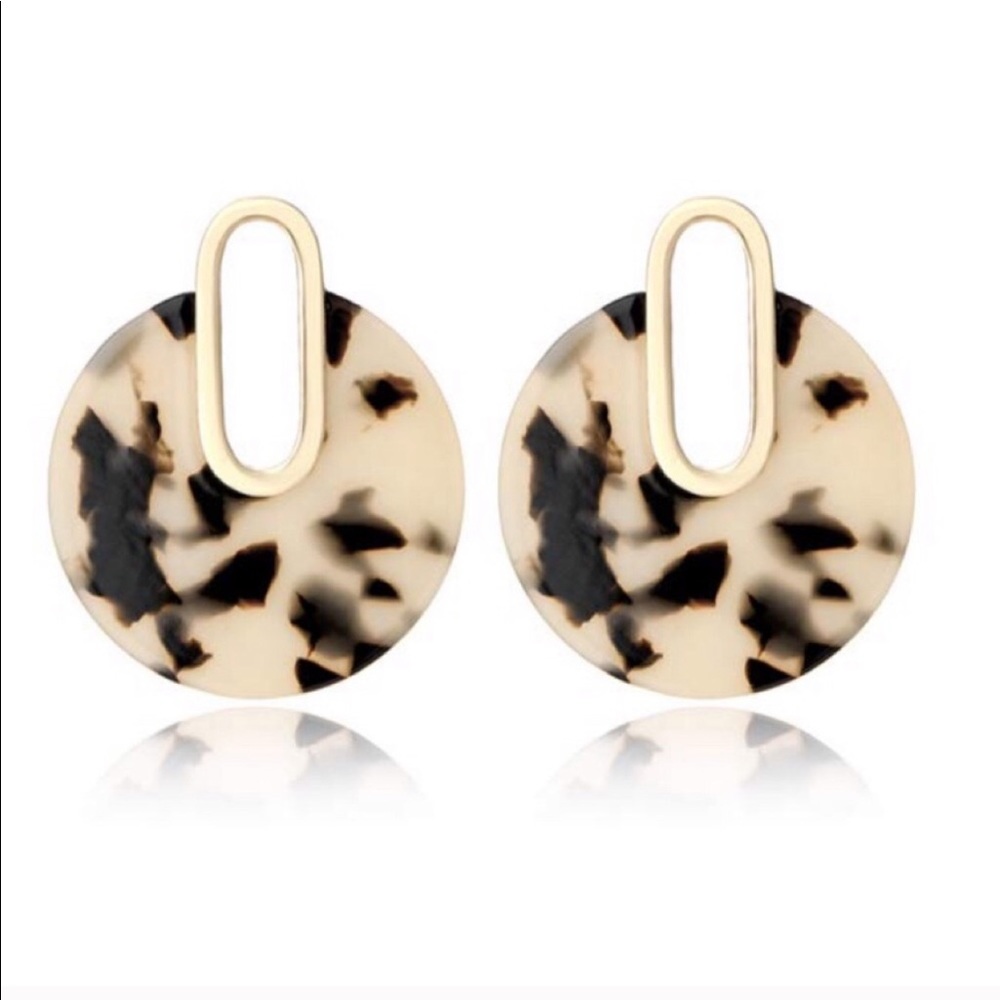 Marble Tortoise Shell Resin/Acrylic Earrings
